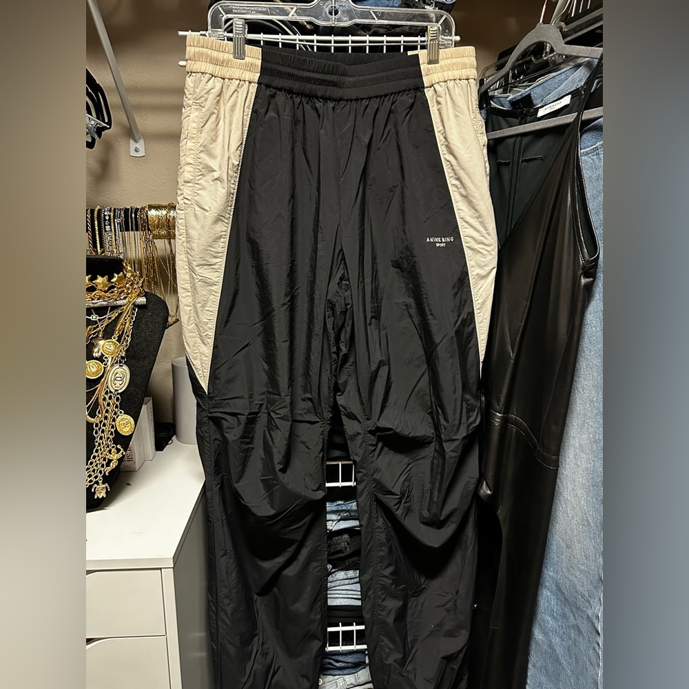 Anine Bing Sporty Cream & Black Nylon
Track Pants